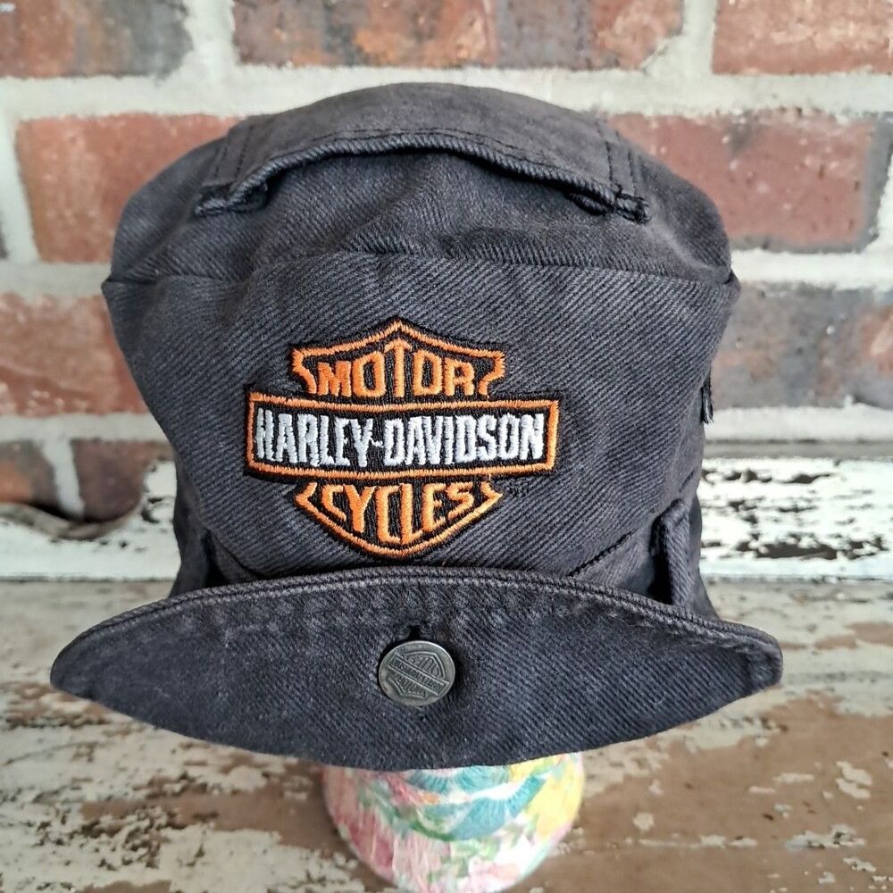 Harley-Davidson Black Hat with Orange Logo